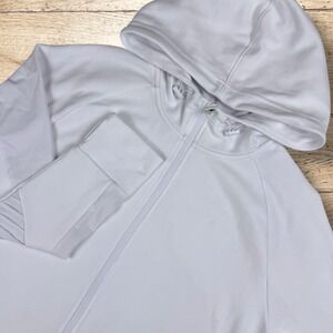 AVIA Womens Zip Hoodie Pleated Sleeve Athletic‎ Track Jacket XXL White